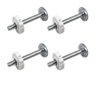 Gad2go 4 Pack Baby Gates Threaded Spindle Rod M10 x 88 mm Pressure Mounted Bolts Kit Pet Safety Gates Bolts Fitting,White