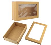 Gad2go 6 Pack Large Kraft Bakery Boxes 36 x 25 x 8 CM Cookie Box Empty Gift Packing Boxes,Brown