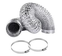 Gad2go Aluminum Air Duct 4 Inch 5 Feet (1.5m) Long Aluminum Foil Ventilation Ducting Flexible Hose for Extractor Fan,Cooker Hood,Tumble Drier,Grow Tents