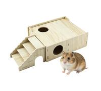 Gad2go Wooden Hamster House 22 x 18 x 8 cm Hamster Hideout with Climb Ladder for Small Pets Animals Hamster Gerbils