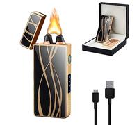 GADATOP Arc Plasma Electric Lighter USB Rechargeable Windproof Flame Retardant Zinc Alloy Modern Streamline Lighter