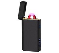 GADATOP Cool Lighter Arc Plasma Lighters Rechargeable USB-C Lighter Fire Lighters High Power Windproof Flame Metal Body With LED Light Power Display For Candle Fireplace Camping (Matte Black)