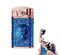 GADATOP Electric Lighter Arc Plasma Flame Lighter Rechargeable USB Lighters Outdoor Windproof Metal lighters with Long Battery Life for Camping, Hiking（Blue）
