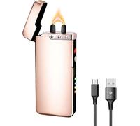 GADATOP Electric Lighter, Plasma Lighter, Flame, Rechargeable Lighters, Windproof Lighters (Elegant Rose Gold)