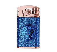 GADATOP Electric Lighter Windproof Outdoor USB Rechargeable Double Arc Plasma Lighter with Gift Box (Blue)