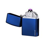 GADATOP Triple-Arcs Electric Lighter, Fashion Metal Plasma Electronic Lighter USB Rechargeable Lighter Windproof Lighter with Battery Indicator (Blue)