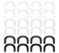 Gadeaila 16G-2G U Septum Rings Septum Retainers 12 Pairs Clear Septum Piercing Jewelry, plastic rubber resin, not-applicable