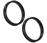 Gadeaila Solid Silicone Ear Gauge Plugs Tunnels Kit - Black 10G 2.5mm to 50mm Ear Stretching Expander Set for Women & Men, 6/8/10/12mm, plastic rubber silicone, not-applicable