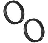 Gadeaila Solid Silicone Ear Gauge Plugs Tunnels Kit - Black 10G 2.5mm to 50mm Ear Stretching Expander Set for Women & Men, 6/8/10/12mm, plastic rubber silicone, not-applicable