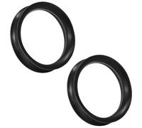 Gadeaila Solid Silicone Ear Gauge Plugs Tunnels Kit - Black 10G 2.5mm to 50mm Ear Stretching Expander Set for Women & Men, 6/8/10/12mm, plastic rubber silicone, not-applicable