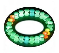 Gadeaila Solid Silicone Ear Gauge Tunnels Kit - Glow in the Dark 6G to 9/16 Inch Ear Set for Women & Men, 10MM, Plastic Rubber Silicone, no gemstone