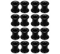Gadeaila Thickened Plastic Solid Silicone Ear Gauge Plugs Tunnels Kit - Black 6mm-50mm Ear Stretching Expander Set for Women & Men, 6/8/10/12mm, plastic rubber silicone, not-applicable