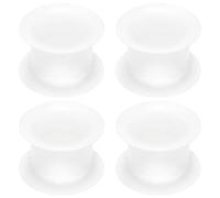 Gadeaila Thickened Plastic Solid Silicone Ear Gauge Plugs Tunnels Kit - Black 6mm-50mm Ear Stretching Expander Set for Women & Men, 6/8/10/12mm, plastic rubber silicone, not-applicable