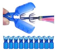 Gaderth 10pcs Fishing Squid Hooks Cover, PVC Fishing Hook Cover, Squid Jig Hook Protector Case, Plastic Hook Safety Caps Fishing Hook Bonnets for Fishing Lure Bait Hooks Tackle Large