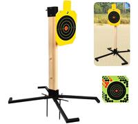 GADFISH 7" x 12" AR500 Steel Target, 3/8 Inch Thick Target Stand System, Steel Hostage Target with 2x4 Upgraded Target Stand Base, Steel Shooting Target Stand Complete Kit for Shooting Outdoor