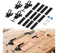 GADFISH Panel Clamps Woodworking, Panel Clamp, 2 Pack of 4 Way Pressure Clamps, Compatible with Two Mounting Methods, Suitable for Bonding Tabletops, Shelves, and Laminate Surfaces(2pc)