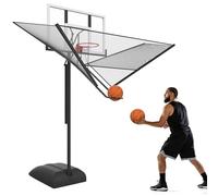 GADFISH Upgrade Basketball Shot Trainer with Net Return Attachment, Heavy Duty Basketball Rebounder Ball Return for Basketball Hoop fit 18" Basketball Rim for Outdoor Indoor
