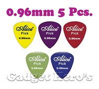 Gadget Hero's Alice 5 pcs Guitar Plectrums/Pick Of 0.96mm Thickness. Assorted Colors.