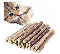 GadgetcKing 40 Pack Cat Nip Sticks Dried Silvervine Natural Wood Play Dental Chew Toy Teeth Clean Chewing Grinding Tetting Treat Treats Toothbrush Matatabi Kitten