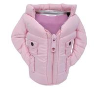 Gadgetime USA Can Cooler Vest - Insulated Beverage Cooler - Can Cover - Reusable Zip Up Can Jacket - Cute Sleeve for Canned Beverages & Beer - Funny Gift for Friends & Family - Pink