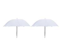 Gadgetking 2 Pack White Umbrella Large 120cm Wedding Brolly Classic Bridal Plain Handle And Spike Brolly Walking Ladies Mens Unisex Party Parasol Rain Bridesmaid Bridal Fashion Golf