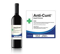 Gadgetking Anti Cunt Novelty Wine Bottle Label Funny Xmas Gift Idea Present for Him Husband Boyfriend Dad Men Rude Uncle Fun Birthday Christmas Adult