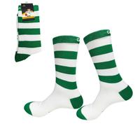 Gadgetking Celtic Socks Ireland Irish C'mon The Bhoys Hoops Green and White Stripped Mens Football Gift Fan Supporter FC Dad Novelty Fun Birthday Stockign FIller Scotish