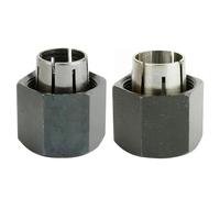 Gadgetool 2 piece Router Collet Kit 1/4" and 1/2" fits for Dewalt 326286-04, 326286-03, Bosch 2610906283, 2610906284, Hitachi 323-293, 323-421,Big Horn 19691,19693&RC025DW,RC050DW