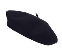 Gadgets Mafia French Wool Beret for Women - Classic Vintage Plain Unisex Hat for Winter and Autumn - Soft Warm Outdoor Headwear (UK, Alpha, One Size, Black)