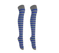 Gadgets Mafia Girls Over The Knee Plain Socks Assorted Colours Thigh High Socks UK Size 4-6.5 Blue Grey