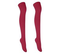 Gadgets Mafia Girls Over The Knee Plain Socks Assorted Colours Thigh High Socks UK Size 4-6.5 Dark Fuchsia