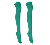 Gadgets Mafia Girls Over The Knee Plain Socks Assorted Colours Thigh High Socks UK Size 4-6.5 Green