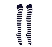 Gadgets Mafia Girls Over The Knee Plain Socks Assorted Colours Thigh High Socks UK Size 4-6.5 Navy White