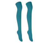 Gadgets Mafia Girls Over The Knee Plain Socks Assorted Colours Thigh High Socks UK Size 4-6.5 Teal