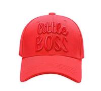 Gadgets Mafia Kids Plain Baseball Cap Girls Boys Childrens Hat, Summer Sun Adjustable School P.E Black - Grey - Red - Blue - Pink - Maroon - Navy (UK, Alpha, One Size, Little Boss Red)