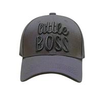 Gadgets Mafia Kids Plain Baseball Cap Girls Boys Childrens Hat, Summer Sun Adjustable School P.E Black - Grey - Red - Blue - Pink - Maroon - Navy (UK, Alpha, One Size, Little Boss Black)