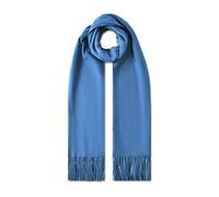 Gadgets Mafia Women's Winter Long Soft Warm Wool Spinning Tassel Shawl Scarf, Neat Fringe Design, Full-weight Fabric (Denim)