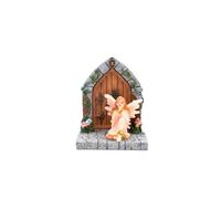 Garden Mile® Magical Forest Pink Fairy Secret Door Garden Ornaments Magical Fairy Garden Scene Pixies & Elves Majestic Decor