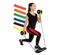 GadgetZone Resistance Bands and Multifunction Resistance Training - Set of 7 Home Gym Equipment for Women & Men - Exercise Loop Bands with 5 Different Strength Levels for Abdominal Trainer