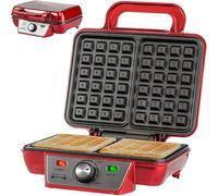 Gadgy Belgian Waffle Maker - 1000W Double Waffle Iron with Adjustable Temperature, LED Indicator & Cool-Touch Handle - Non-Stick Plates for Homemade Waffles - Ideal for Breakfast & Dessert