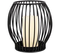 Gadgy Candle Holder Black - Lantern Large - Modern Metal Decoration - Black - 14.5 x 15 cm