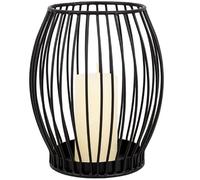 Gadgy Candle Holder Black - Lantern Large - Modern Metal Decoration - Black Metal Candle Stand - 18 x 18 cm