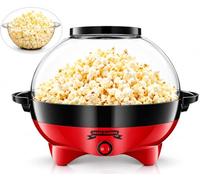 Gadgy Popcorn Maker Round - 800W Non-stick Coated Pop Corn Machine | Electric Hot Oil Popcorn Machine with Non-Stick Plate - Large 5 Liter Popper for Home - Movie Night - Butter