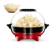 Gadgy® Popcorn Maker Round, 800w Non-stick Coated Pop Corn Machine, Removable Lid, Even Heating Surface, Quiet & Fast Machines, Sugar, Oil & Butter Supportable, 5l Large Sized