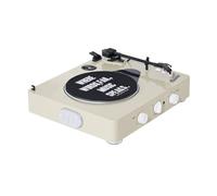 Gadhouse Brad MKII Turntable Record Player, 3 Speed Vinyl Player, Ivory | Home Bluetooth Turntable, Built-in Stereo Speakers 10W, Vintage 50s Sl esign, Play 33/45/78 RPM Records or Stream Music