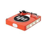 Gadhouse Brad MKII Turntable Record Player, 3 Speed Vinyl Player, Tangerine