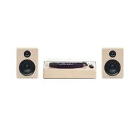 Gadhouse Dean Record Player with Speakers - Bluetooth Turntable Stereo Shelf System with 50W Bookshelf Speakers, 3-Speed Vinyl Player with Auto Start-Stop, RCA Stereo Output, Audio Technica Cartridge