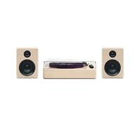 Gadhouse Dean Record Player with Speakers - Bluetooth Turntable Stereo Shelf System with 50W Bookshelf Speakers, 3-Speed Vinyl Player with Auto Start-Stop, RCA Stereo Output, Audio Technica Cartridge