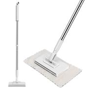 Gadhra Mini Sweeper Cleaning Mop with Short Mop Handle,360° Small Flat Dust Mop,Dry and Wet Cleaning Mop for Kitchen Bathroom House Wall Window
