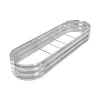 GADI Raised Garden Bed Kit for Vegetables Flower Galvanized Metal Planter Boxs Designed for Easy DIY and Cleaning Not Twist Or Rot (Silver)